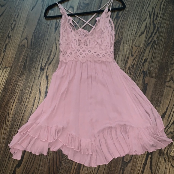 free people lace flowy dress size small/medium - Picture 2 of 2